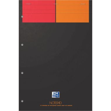 Bloc NOTEPAD 80 feuilles perforées, format A4+, quadrillé 5x5, papier blanc