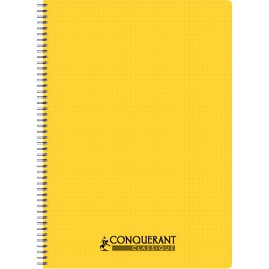 Reliure intégrale 180 pages CONQUERANT, A4, 5x5, couverture polypropylène, coloris assortis