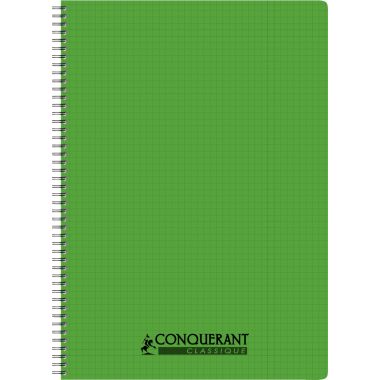 Reliure intégrale 180 pages CONQUERANT, A4, 5x5, couverture polypropylène, coloris assortis