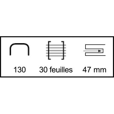 Agrafeuse pince métal verni 548E 30 feuilles