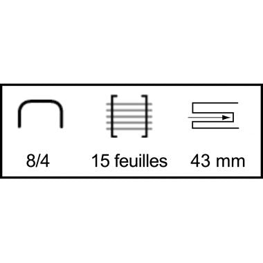 Agrafeuse pince Jaky Bébé 58 15 feuilles nickelé