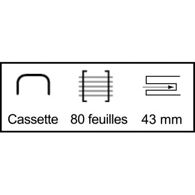 Agrafeuse à cassette 5551 80 feuilles