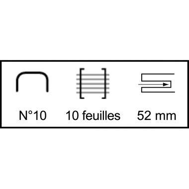 Wonday - Agrafeuse de poche métal n°10 / 10 feuilles - FAG100272