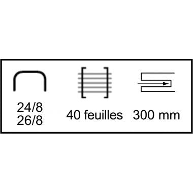 Leitz - Agrafeuse à long bras Nexxt 40 feuilles - 55600195