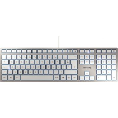 Clavier filaire Cherry KC6000  slim couleur silver