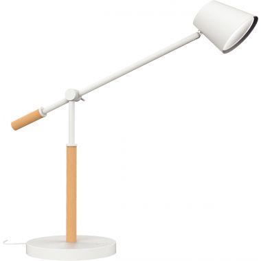 Lampe LED Vicky bois et blanc