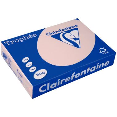 Ramette de 500 feuilles format A4 80g saumon CLAIREFONTAINE TROPHEE