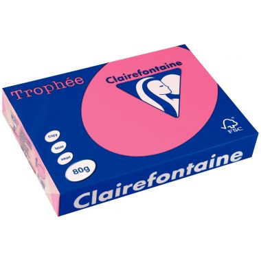 Ramette de 500 feuilles format A4 80g fuchsia CLAIREFONTAINE TROPHEE