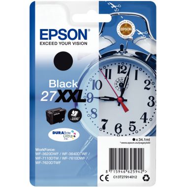 Epson RÉVEIL / 27XXL cartouche jet d'encre noire très haute capacité authentique (T279140)