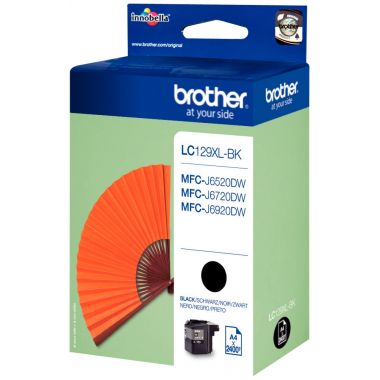 Brother ÉVENTAIL cartouche jet d'encre noire très haute capacité authentique (LC129XLBK)