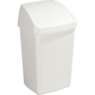 Poubelle à couvercle basculant 25L blanche