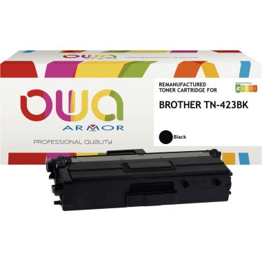 OWA Armor cartouche laser noire haute capacité compatible Brother TN423BK