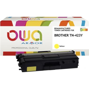 OWA Armor cartouche laser jaune haute capacité compatible Brother TN423Y