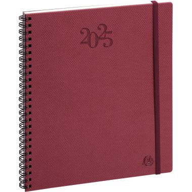 Agenda semainier Swan 15x17cm bordeaux