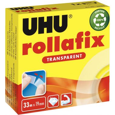 Rouleau adhésif transparent Uhu 19mmx33m