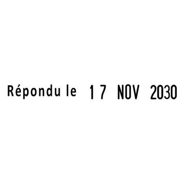 Multiformule dateur à encrage automatique sans plaque, 12 formules et date