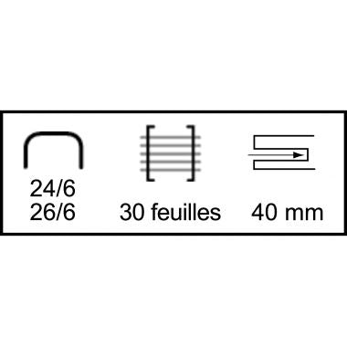 Agrafeuse de bureau Wow 5502 24/6 jaune