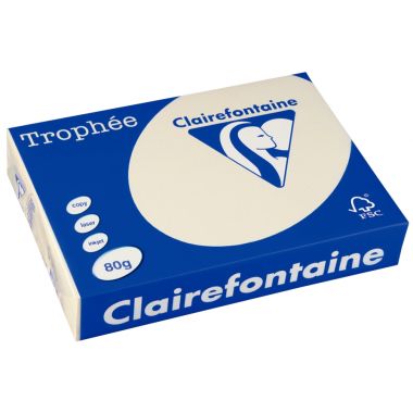 Ramette de 500 feuilles format A4 80g ivoire CLAIREFONTAINE TROPHEE