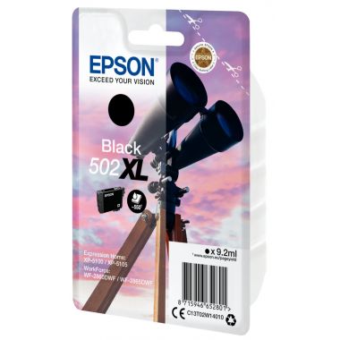 Epson JUMELLES / 502XL cartouche jet d'encre noire haute capacité authentique (T02W140)