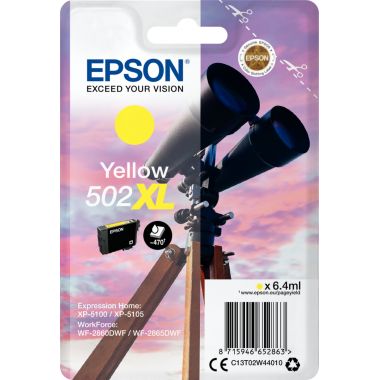 Epson JUMELLES / 502XL cartouche jet d'encre jaune haute capacité authentique (T02W440)