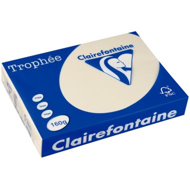 Paquet de 250 feuilles format A4 160g ivoire CLAIREFONTAINE TROPHEE