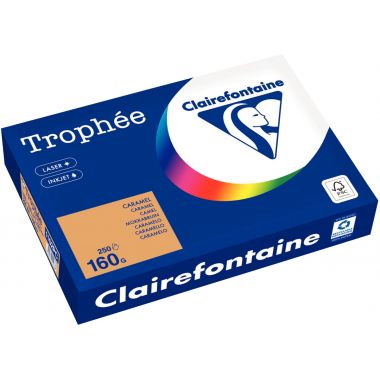 Paquet de 250 feuilles format A4 160g caramel CLAIREFONTAINE TROPHEE