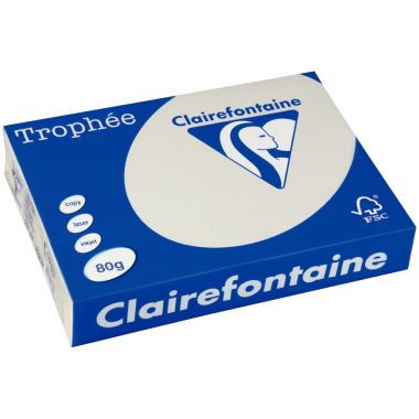 Ramette de 500 feuilles format A3 80g gris perle CLAIREFONTAINE TROPHEE