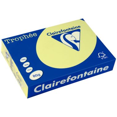 Ramette de 500 feuilles format A3 80g jonquille CLAIREFONTAINE TROPHEE