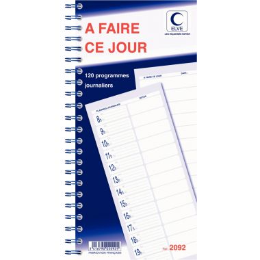 Carnet de 120 programmes à faire ce jour