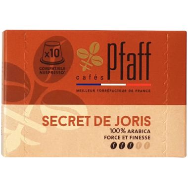 Boite de 10 capsules café PFAFF Secret de Joris