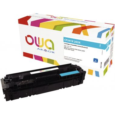 OWA Armor cartouche laser cyan haute capacité compatible HP 203X (CF541X)