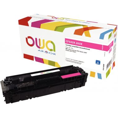 OWA Armor cartouche laser magenta haute capacité compatible HP 203X (CF543X)