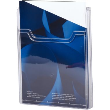 Porte-brochures vertical dos plat 1 compartiment 148x210mm