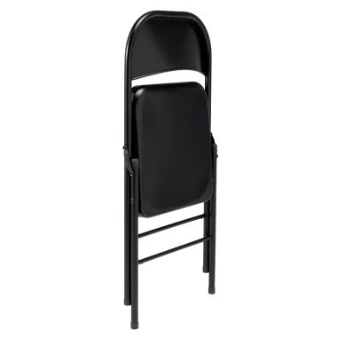 Lot de 2 chaises Boston métal noir