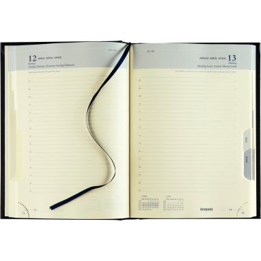 Agenda journalier euro 14,8x21cm noir