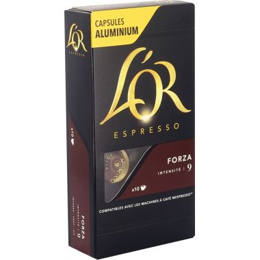 Boite de 10 capsules café OR Forza