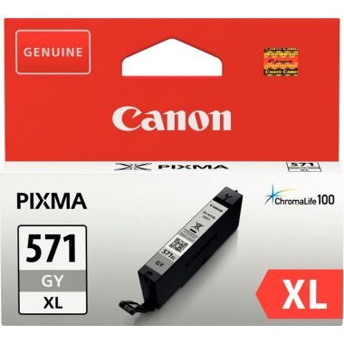 Canon 571 XL cartouche jet d'encre gris authentique (CLI571GY XL)