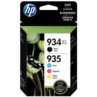 HP 934/935 pack de 4 cartouches noire, cyan, magenta, jaune authentiques (6ZC72AE)