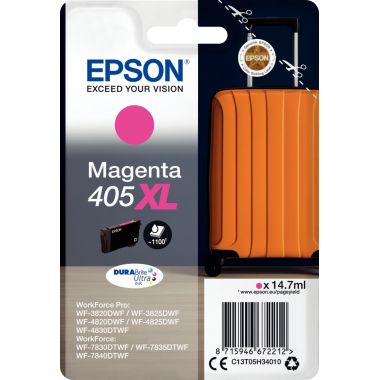 Epson VALISE / 405XL cartouche jet d'encre magenta haute capacité authentique (T05H340)