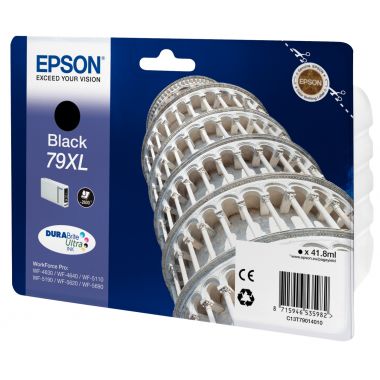 Epson TOUR DE PISE / 79XL cartouche jet d'encre noire haute capacité authentique (T790140)