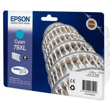 Epson TOUR DE PISE / 79XL cartouche jet d'encre cyan haute capacité authentique (T790240)