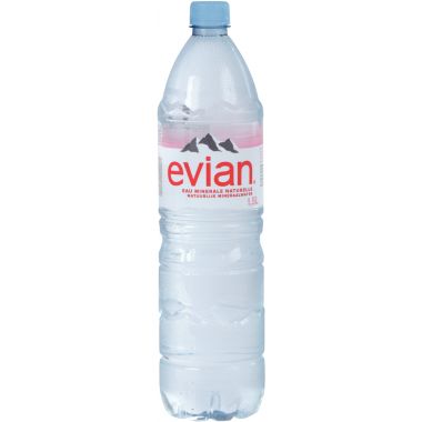 Lot de 12 bouteilles d'eau EVIAN 1.5L