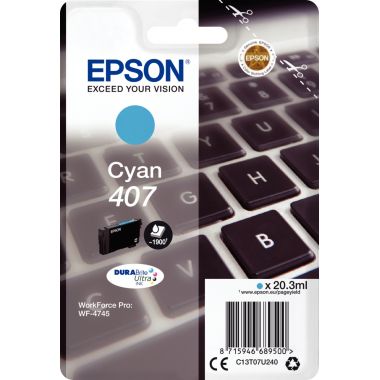 Epson CLAVIER / 407L cartouche jet d'encre cyan authentique (T07U240)