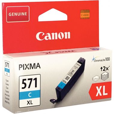 Canon 571XL cartouche jet d'encre cyan haute capacité authentique (CLI571C XL)