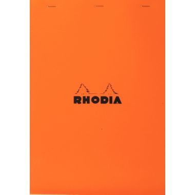 RHODIA - Bloc notes 80 feuilles, format A5, quadrillé 5x5, papier blanc 80g - 16200C