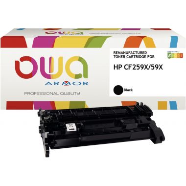 OWA Armor cartouche laser noire haute capacité compatible HP 59X (CF259X)