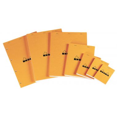 Bloc de bureau RHODIA 80 feuilles perforées, format A4+, quadrillé 5x5, papier blanc 80g