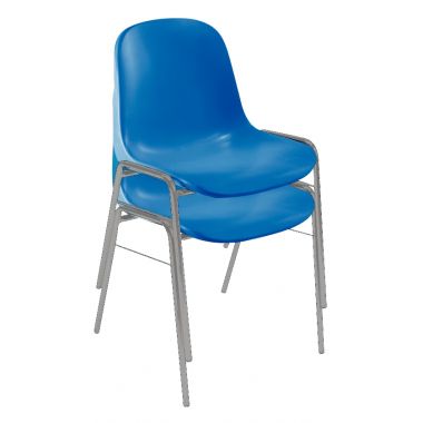 Chaise d'accueil coque Beta bleu