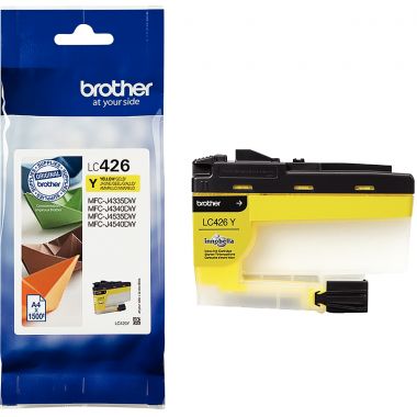 Brother ORIGAMI cartouche jet d'encre jaune authentique (LC426Y)