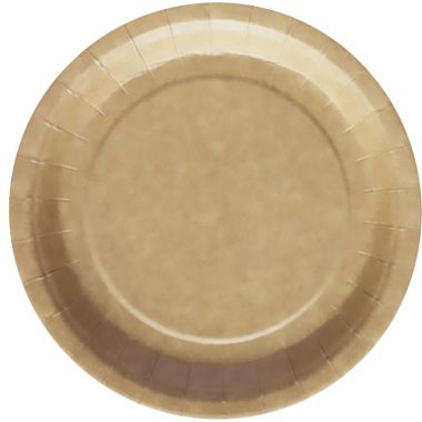 Paquet de 50 assiettes en carton diamètre 22cm kraft